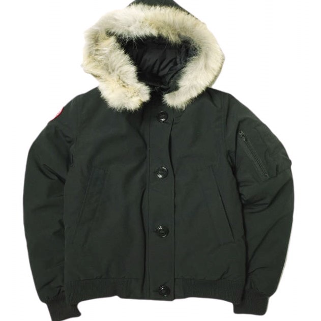 新品 CANADA GOOSE カナダグース カナダ製 LABRADOR BOMBER ラブラドール ボンバー 7967JL S BLACK 定価202,400円 ファー付き ダウンジャケット アウター g22165