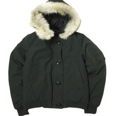 新品 CANADA GOOSE カナダグース カナダ製 LABRADOR BOMBER ラブラドール ボンバー 7967JL S BLACK 定価202,400円 ファー付き ダウンジャケット アウター g22165