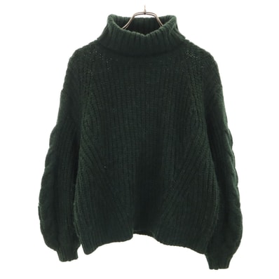 美品 BEAMS ビームス 長袖 タートルネック ニット グリーン セーター
