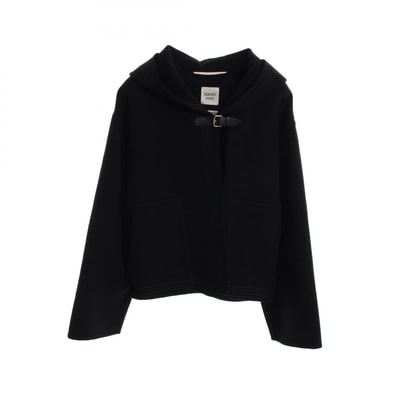 エルメス HERMES アルビオン Hパッサン 衣料品 アウター カシミヤ レディース ブラック系 6E0121DA 【中古】