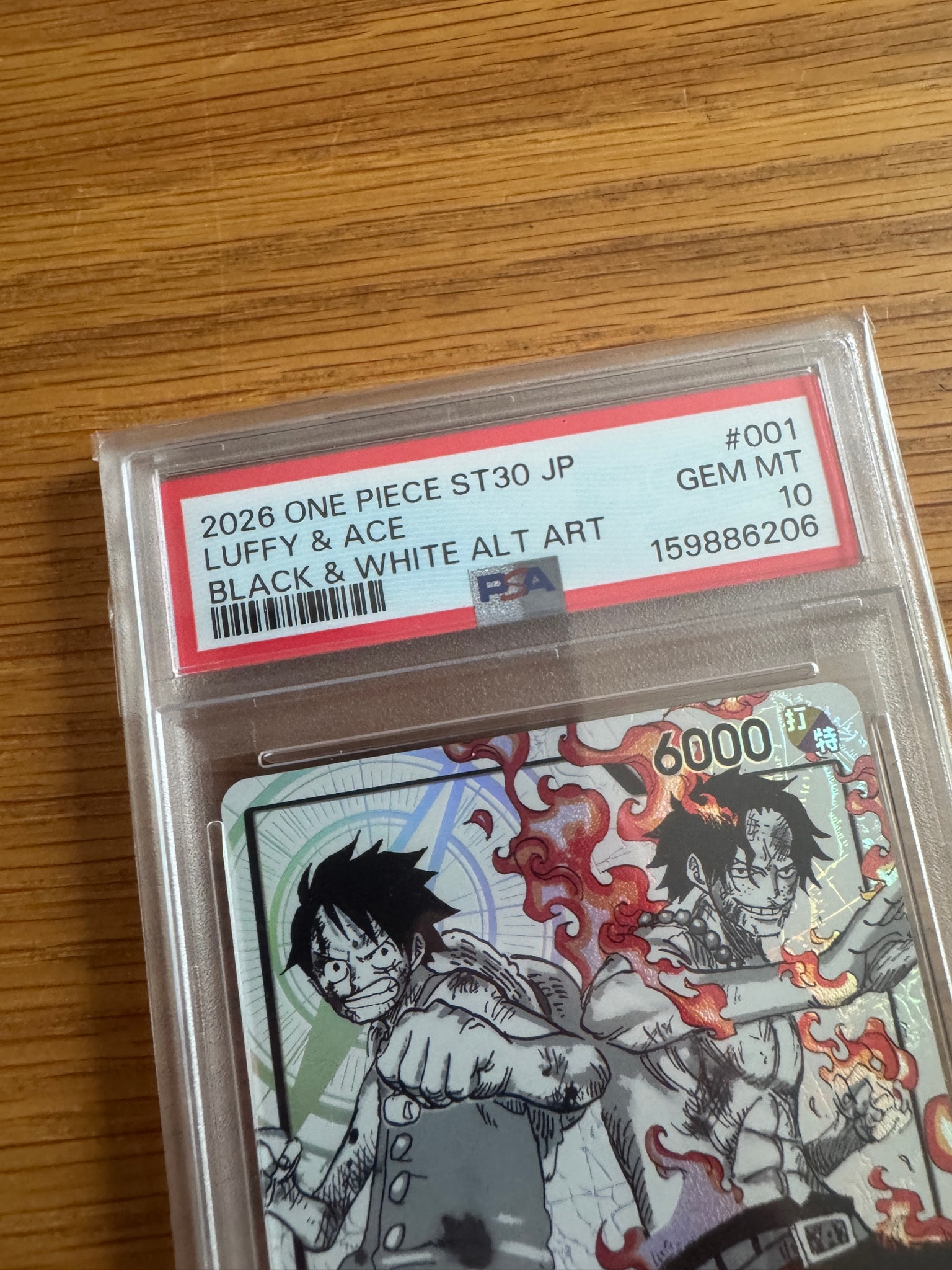 PSA10】ルフィ＆エース L-P [ST30-001](スタートデッキEX「ルフィ