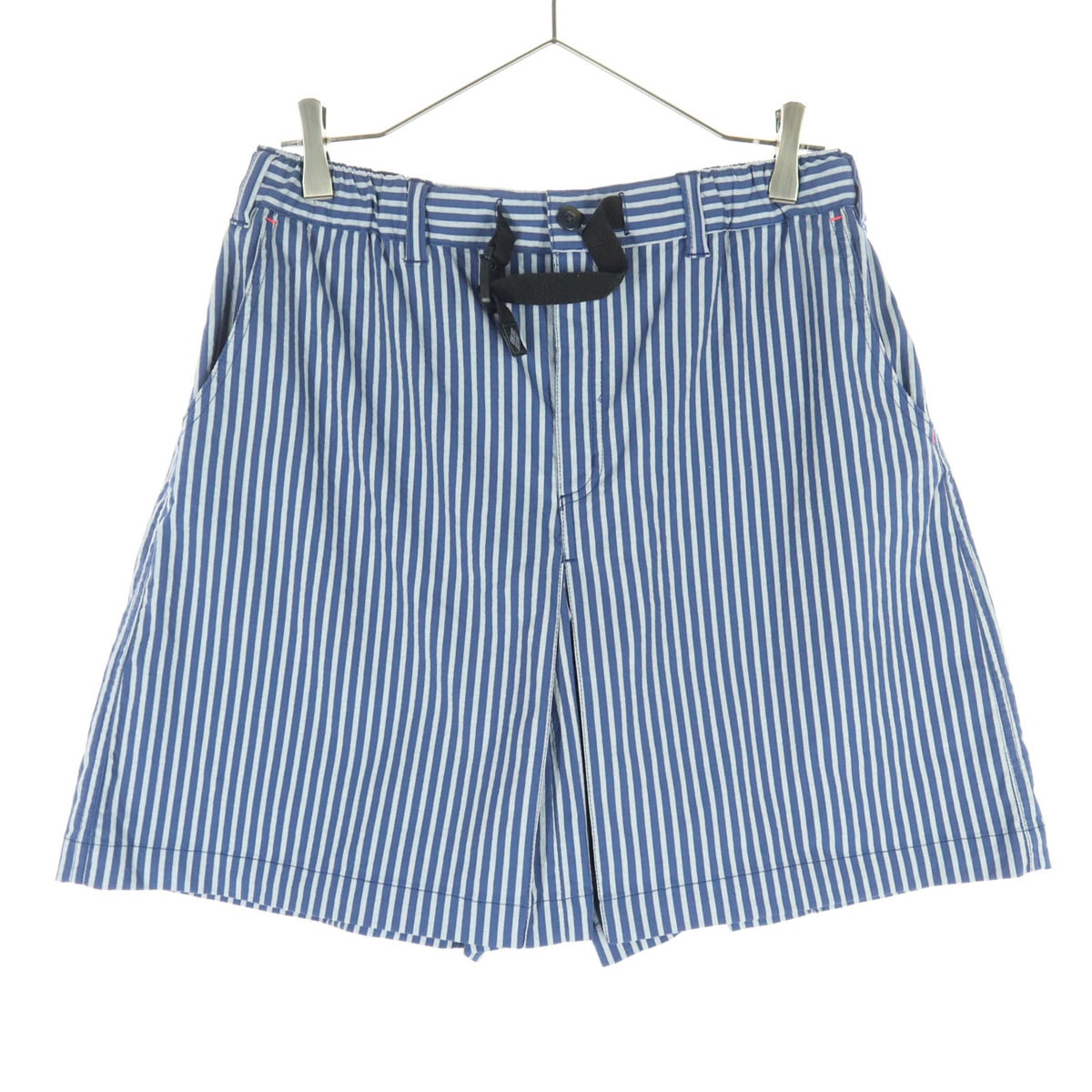 美品 Columbia コロンビア ヒッコリーストライプ アウトドアショートパンツ L ネイビー