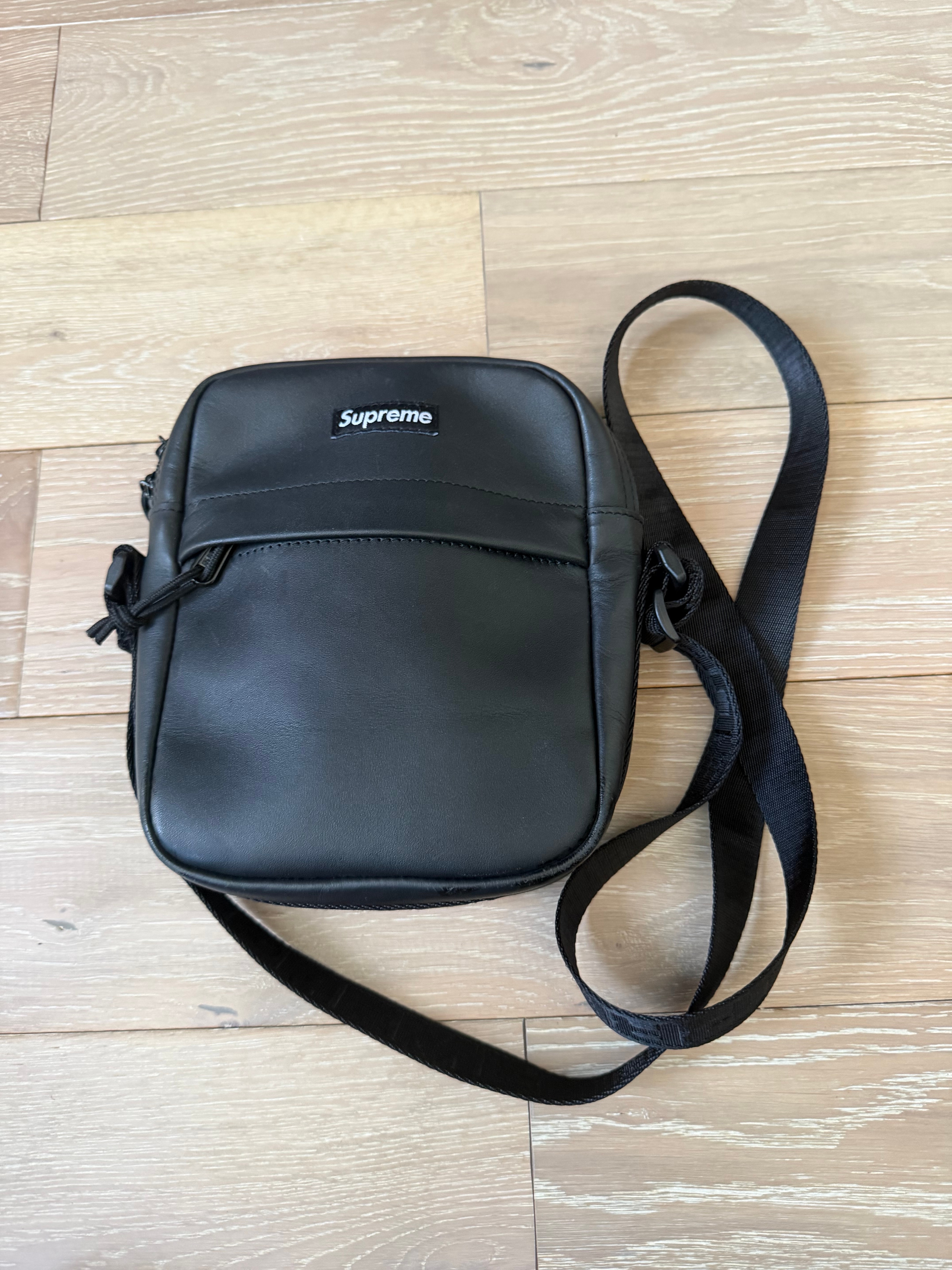 Supreme Leather Shoulder Bag 