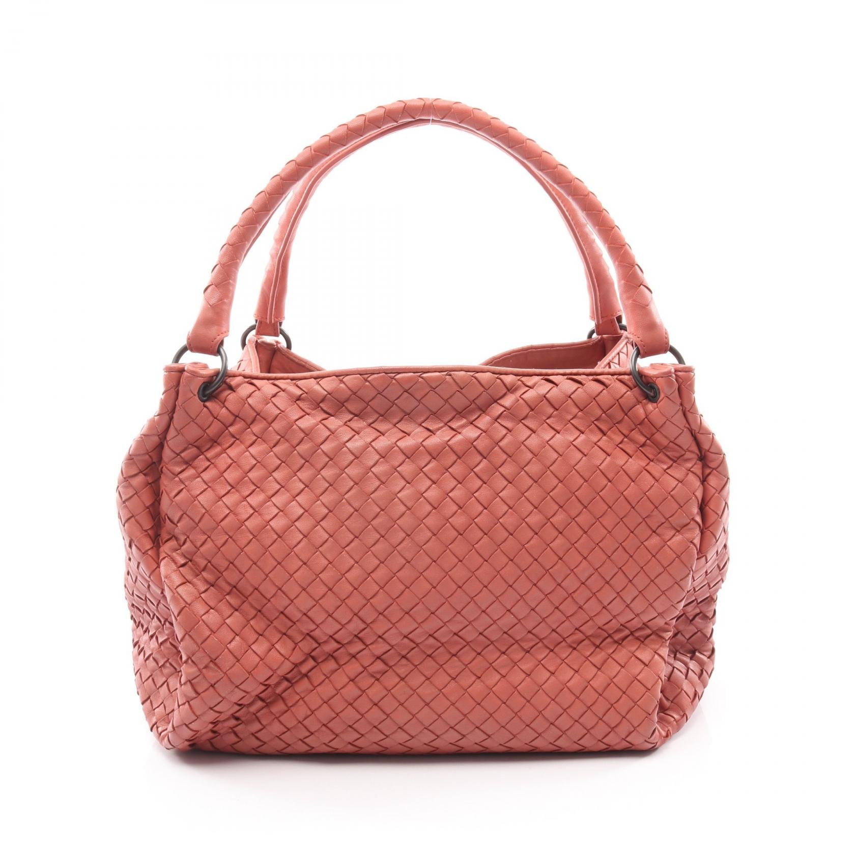 ボッテガヴェネタ BOTTEGA VENETA イントレチャート パラシュートバッグ トートバッグ バッグ レザー レディース ピンク系 222322 【中古】