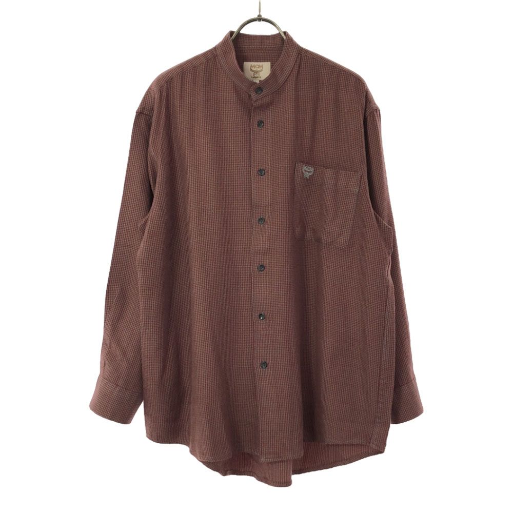 MCM 長袖 バンドカラーシャツ