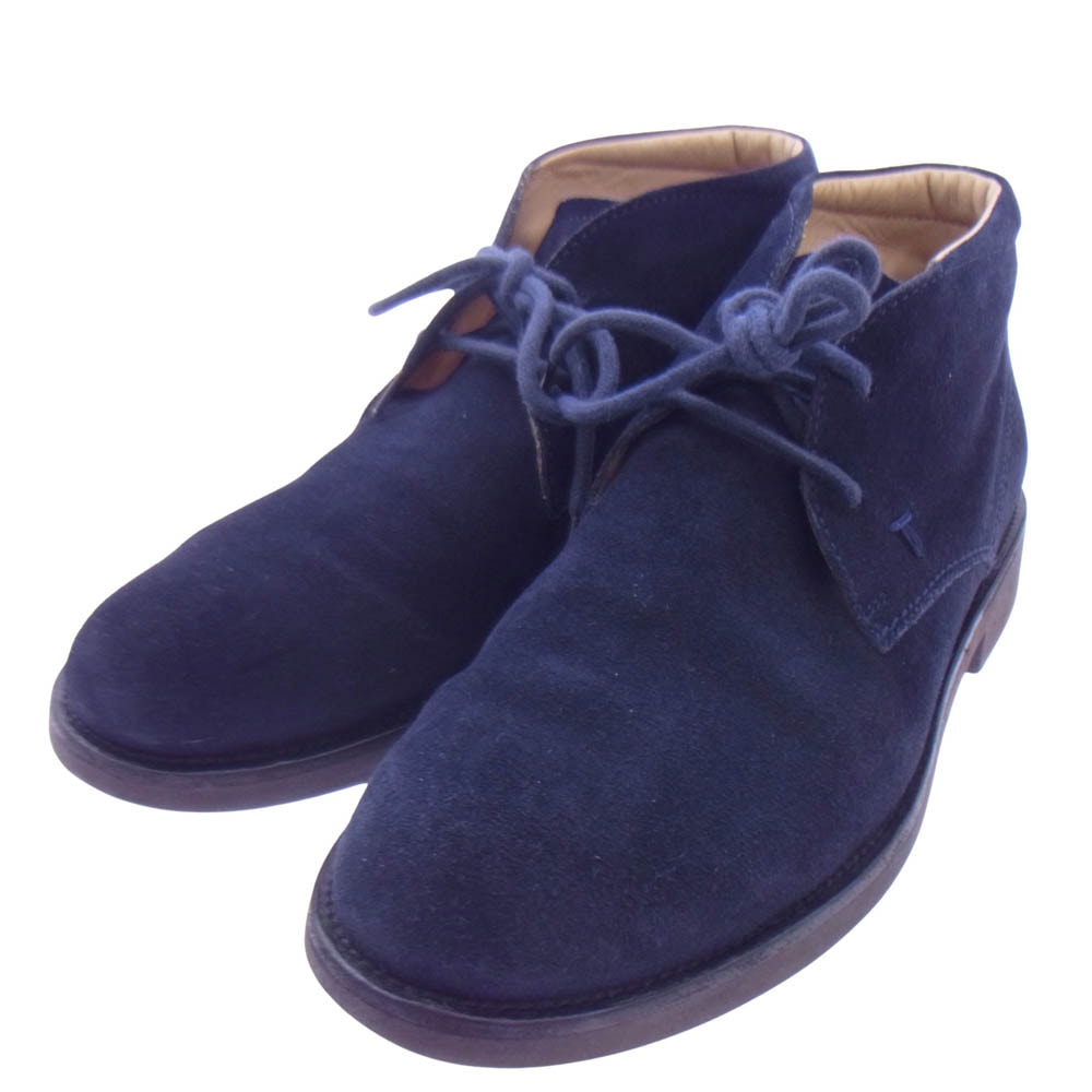 TOD’S トッズ ブーツ スエード チャカ ブーツ ネイビー系 6【中古】