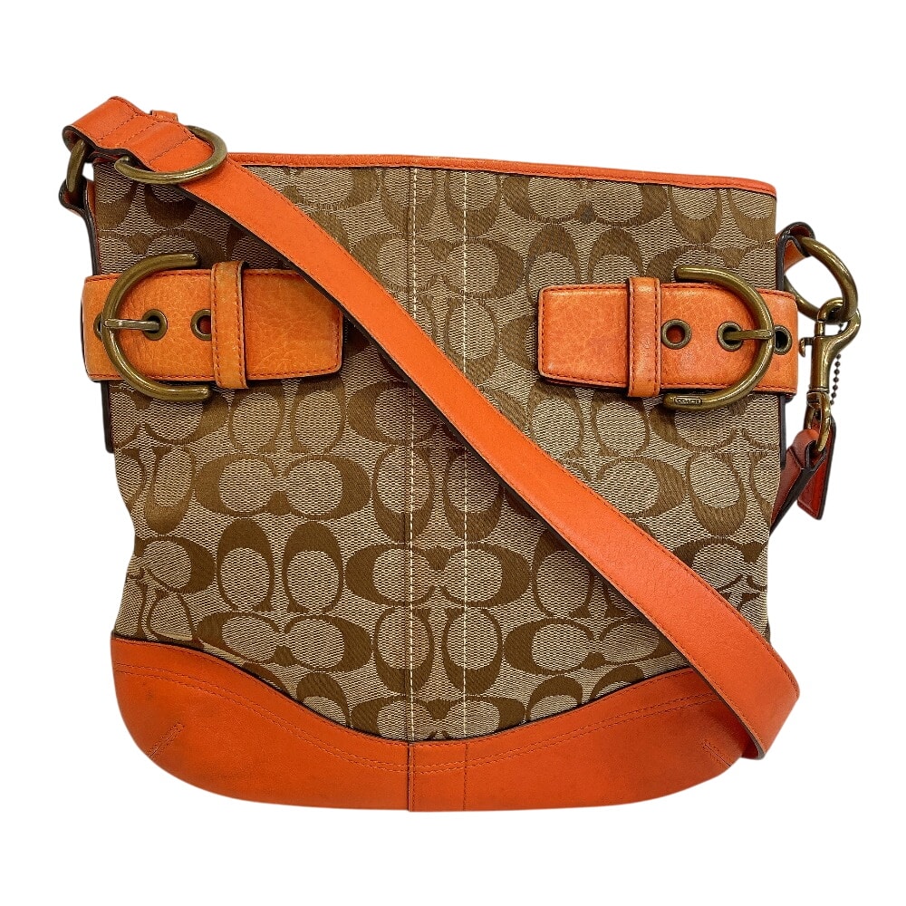 コーチ COACH ショルダーバッグ シグネチャー オレンジ