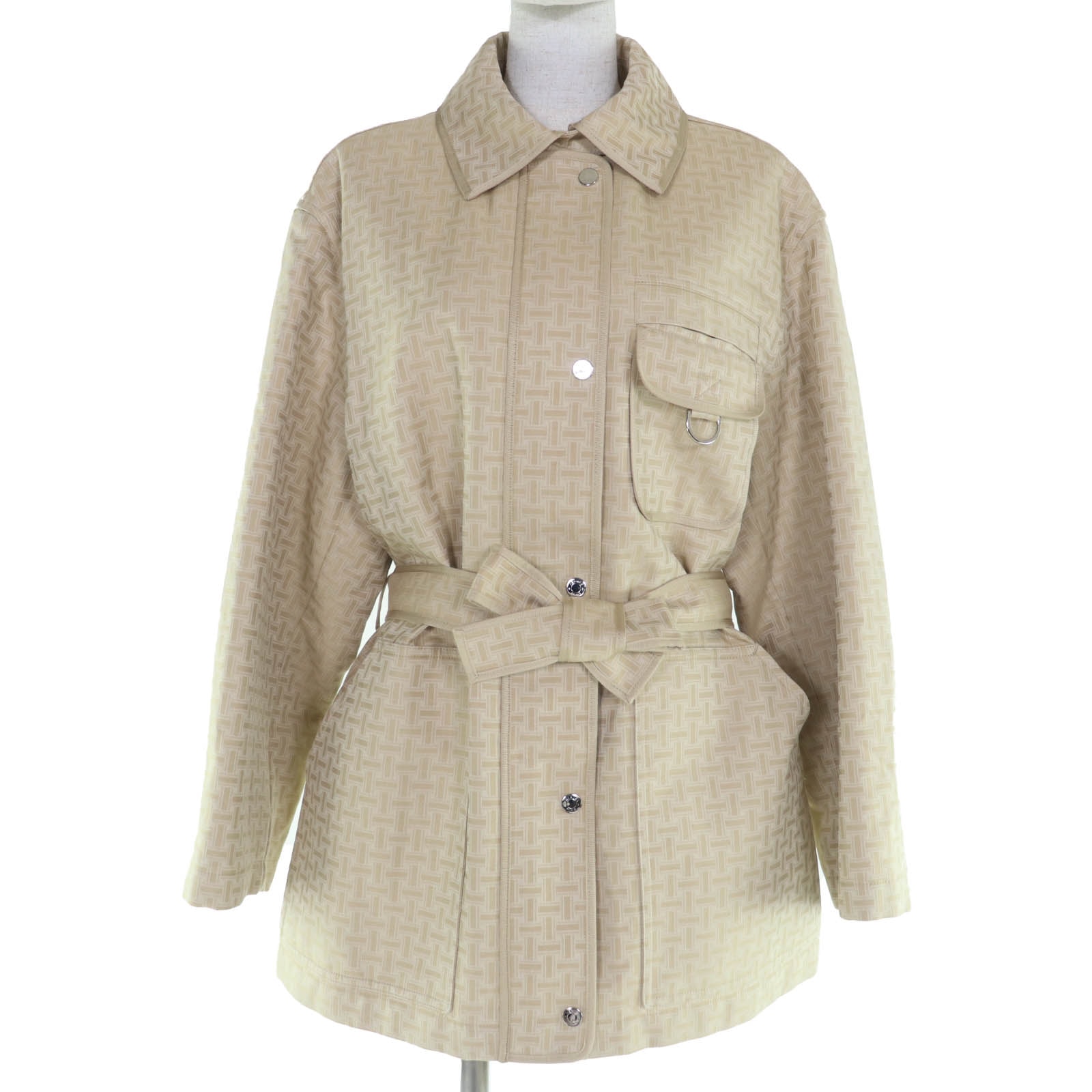 極美品 エルメス コート ベージュ レディース 40 2H0117DP