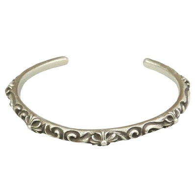 CHROME HEARTS クロムハーツ(原本無) BANGLE SBT SBTバンド バングル ブレスレット Mサイズ シルバー系【中古】