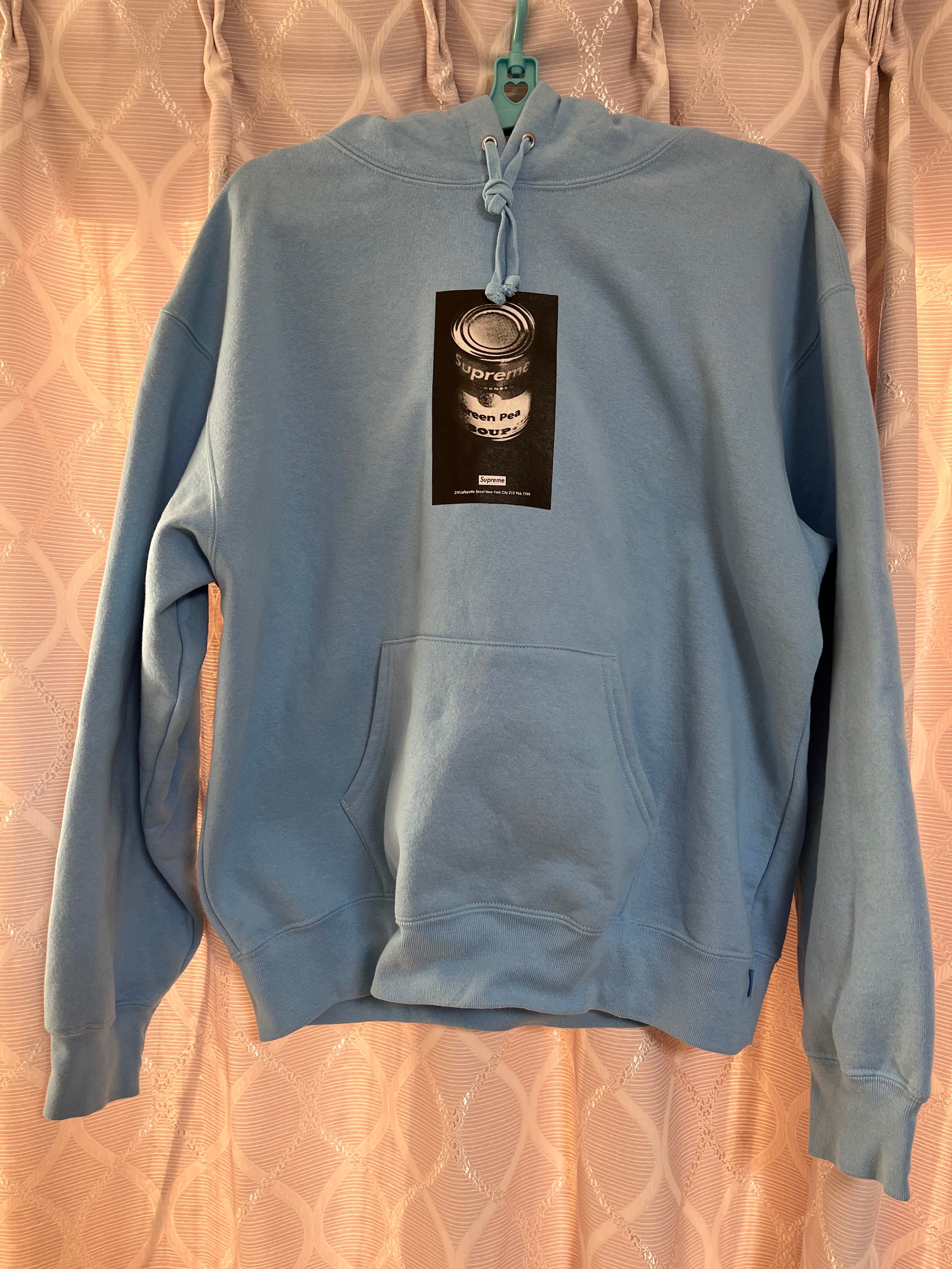 Supreme Soup Can Hooded Sweatshirt "Light Blue"