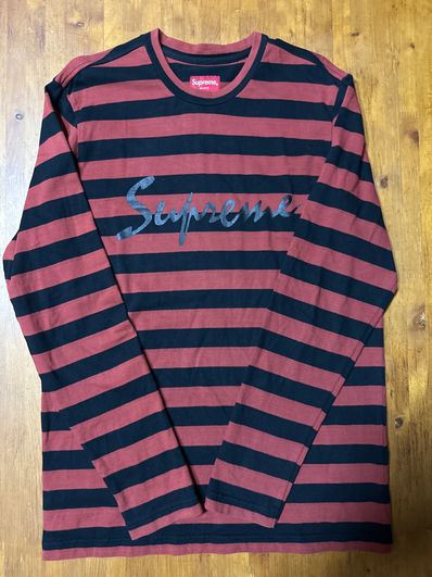 Supreme 16AW Medium Stripe L/S Tee
