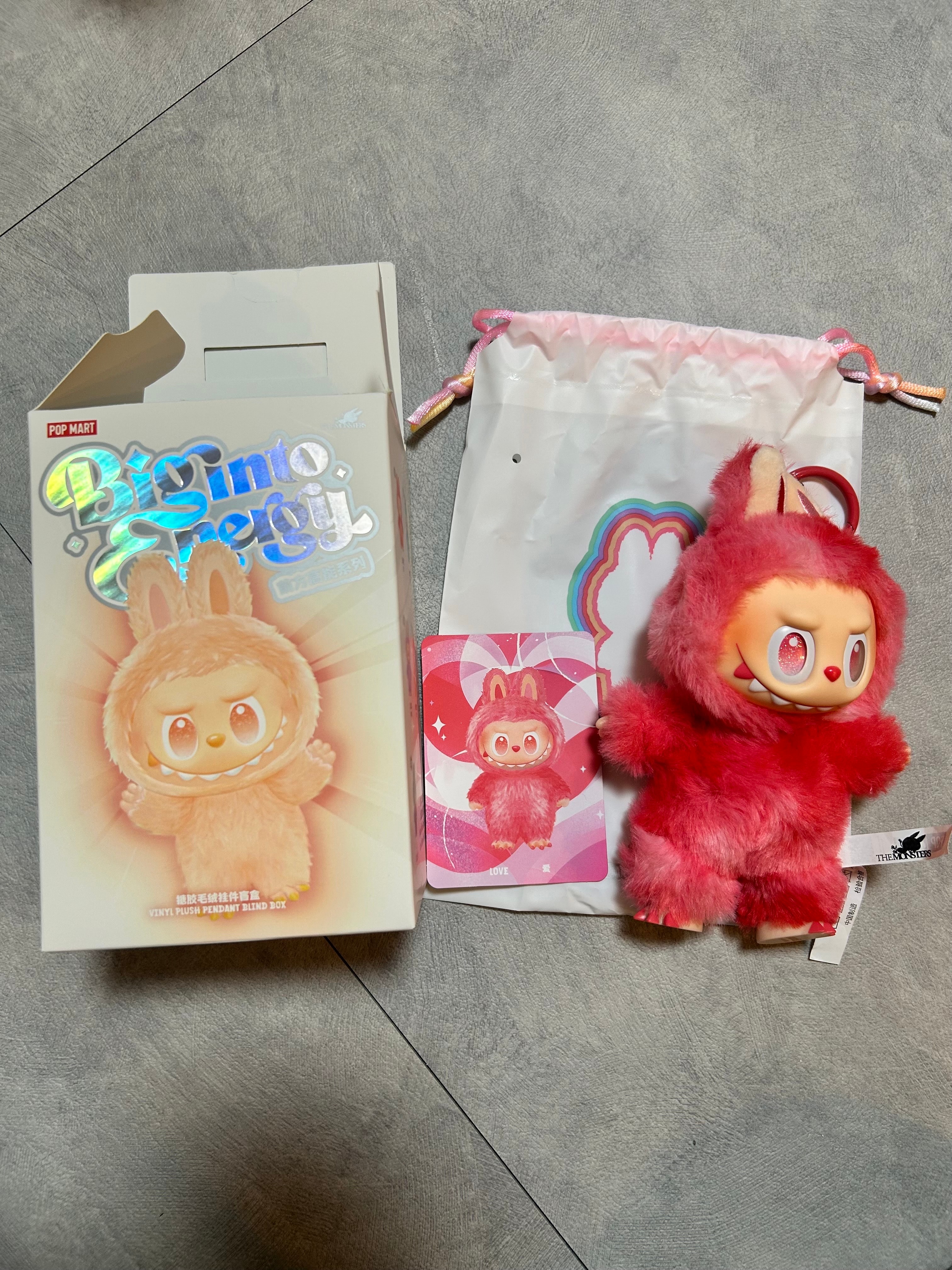 POP MART THE MONSTERS (LABUBU) Big into Energy Series Plush Pendant LOVE