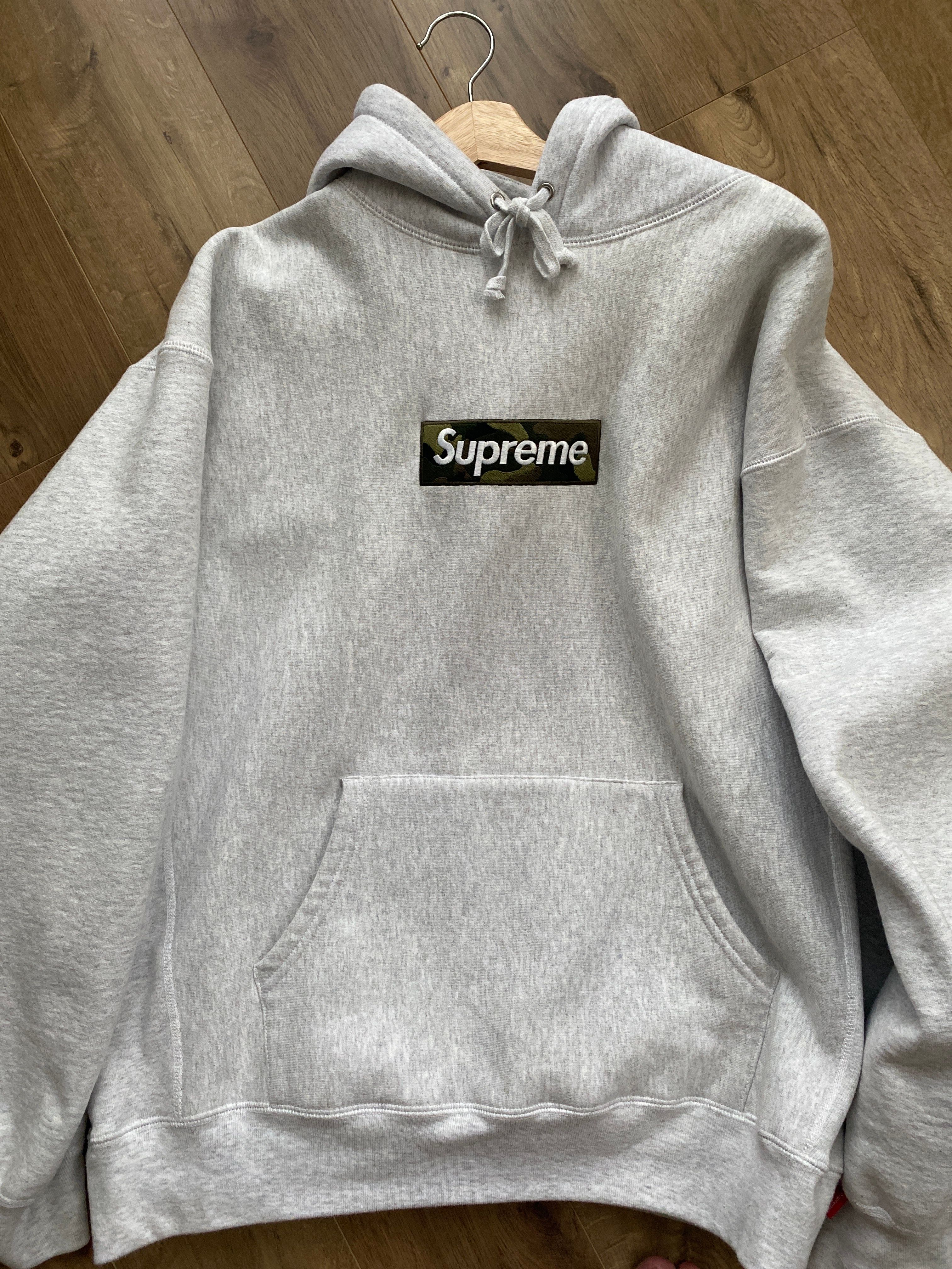 Supreme Box Logo Hooded Sweatshirt "Ash Grey" (23FW)