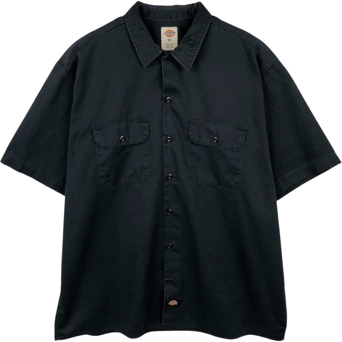 古着 ディッキーズ Dickies ドクロ柄 スカル柄 半袖 ワークシャツ ボックスシャツ メンズXL相当/eaa668089