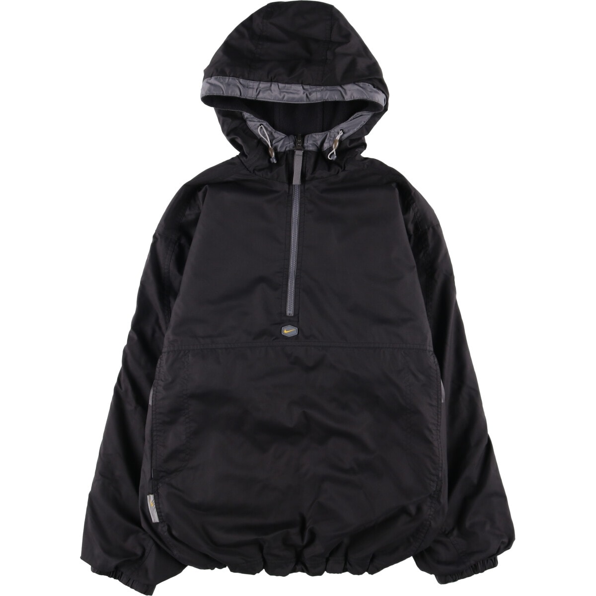 古着 00年代 ナイキ NIKE リバーシブル ハーフジップ フード付き リップストップ ウォームアッププルオーバー メンズM相当/eaa572577