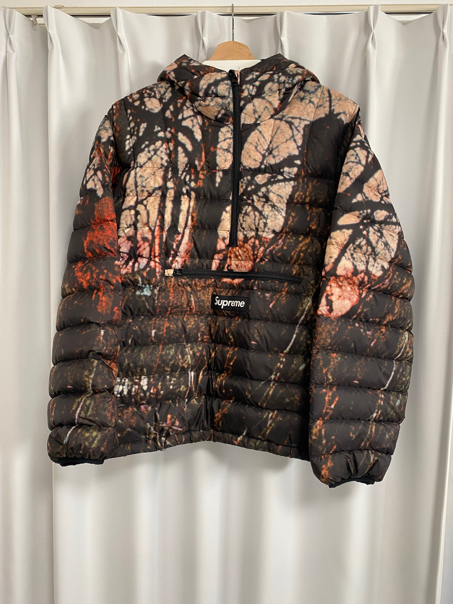 Supreme Micro Down Half Zip Hooded Pullover "Woods" (20FW)
