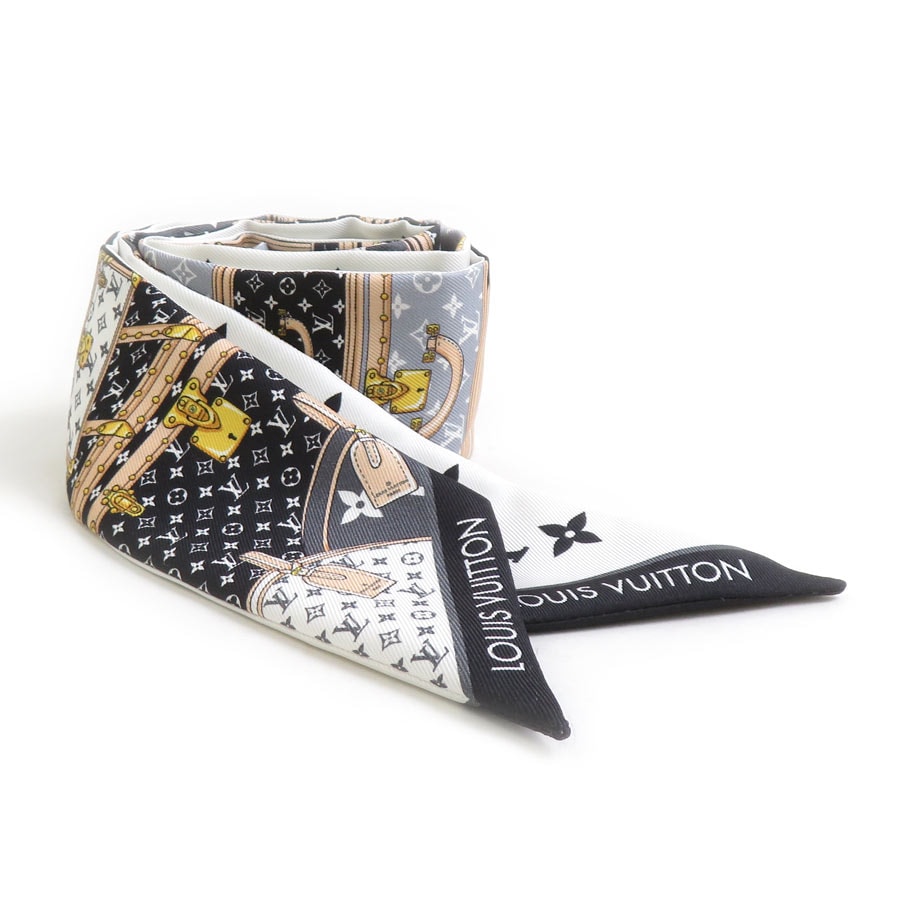ルイ ヴィトン LOUIS VUITTON スカーフ バンドーBB シルク マルチカラー レディース M76442【中古】 r11386k