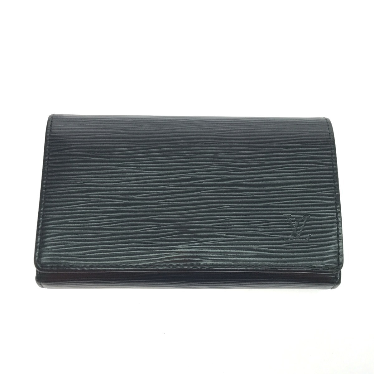 $$ LOUIS VUITTON ルイヴィトン 2つ折り財布 エピ ポルトフォイユトレゾール M63972 ブラック