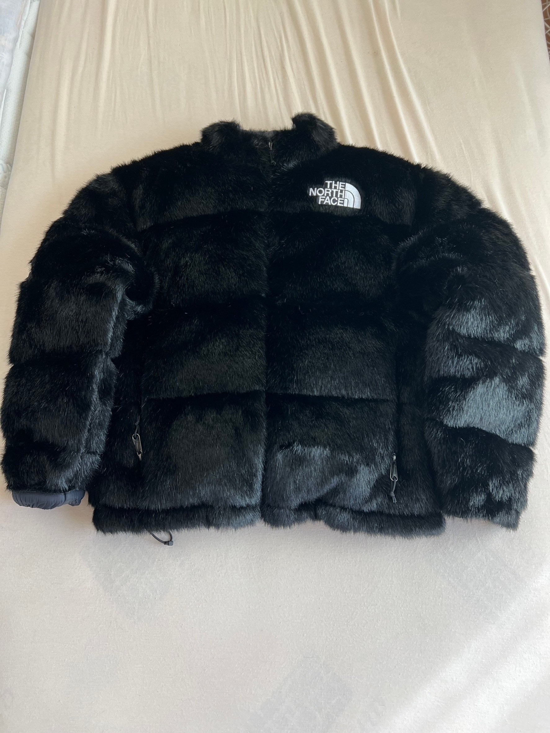 Supreme x The North Face Faux Fur Nuptse Jacket "Black"