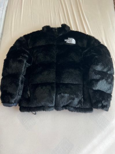 Supreme x The North Face Faux Fur Nuptse Jacket "Black"