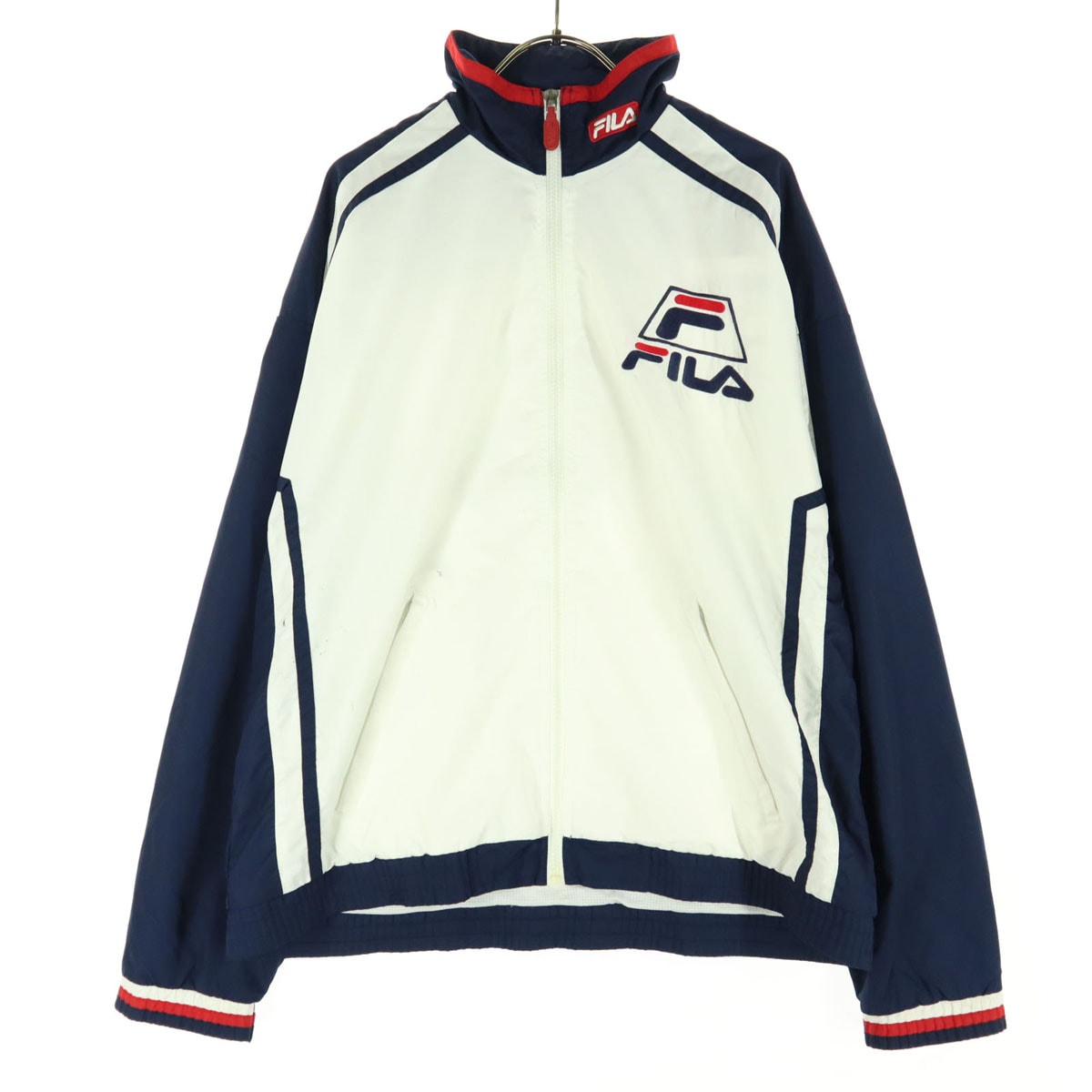 FILA フィラ 90s オールド 長袖 ウインドブレーカー S ホワイト系