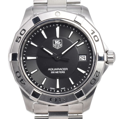 タグホイヤー TAG HEUER WAP1110 アクアレーサー デイト ブラック クォーツ メンズ 良品 保証書付き 腕時計 R#149332
