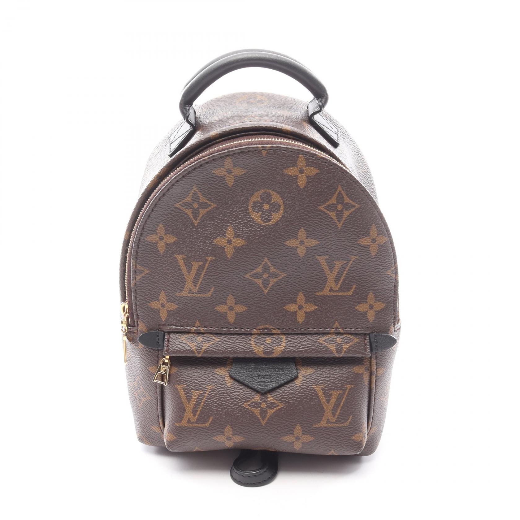 ルイ・ヴィトン LOUIS VUITTON パームスプリングス バックパック ミニ リュックサック バックパック バッグ PVCコーティングキャンバス レザー モノグラム レディース ブラウン系 / ブラック系 M44873 【中古】
