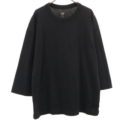 GAP ギャップ 7分袖 Tシャツ M ブラック 無地