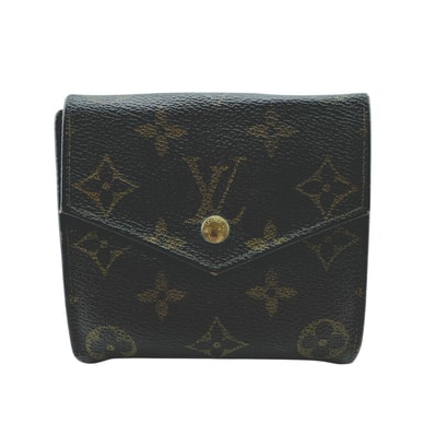 ルイヴィトン LOUIS VUITTON 三つ折り財布 モノグラム ポルトモネ ビエ カルト クレディ ヴィンテージ Wホック コンパクトウォレット M61660 ブラウン