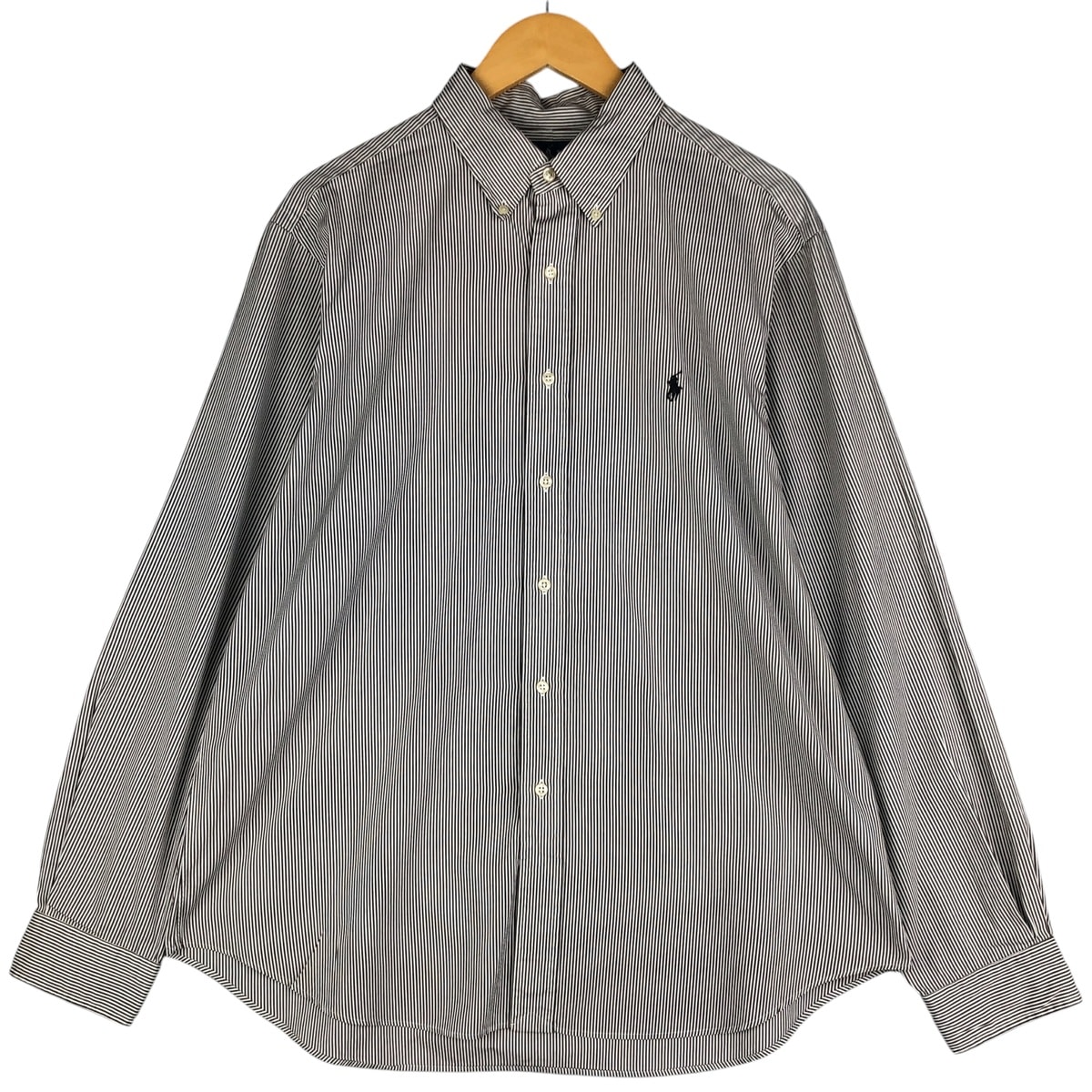 古着 ラルフローレン Ralph Lauren CLASSIC FIT 長袖 ボタンダウンストライプシャツ メンズXL相当/eaa597796