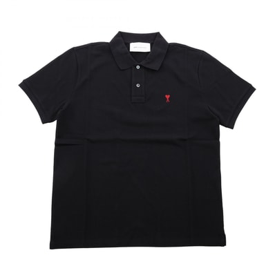 アミ AMI Ami de Coeur ポロシャツ 衣料品 トップス コットン メンズ ブラック系 UPL001.760001L 【新品】