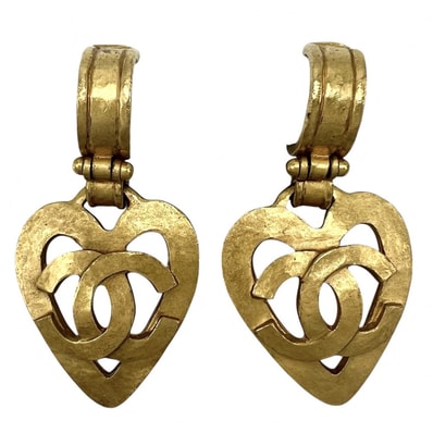CHANEL シャネル イヤリング ヴィンテージ アクセサリー ココマーク ココ ハート GP 95P ゴールド レディース 約26.8g 1995年【中古品】