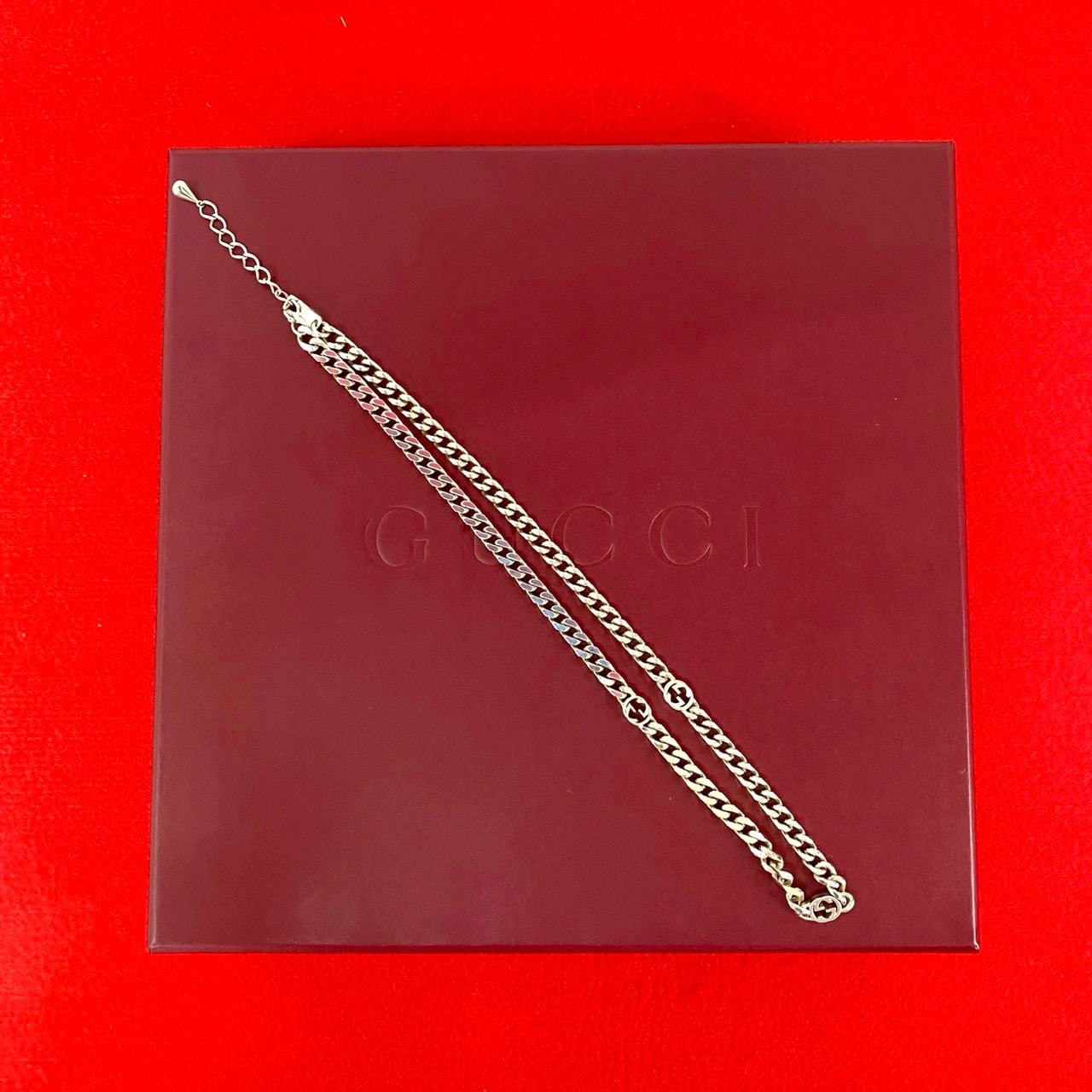 GUCCI グッチ インターロッキング G シルバー925 ネックレス シルバー
 1675d