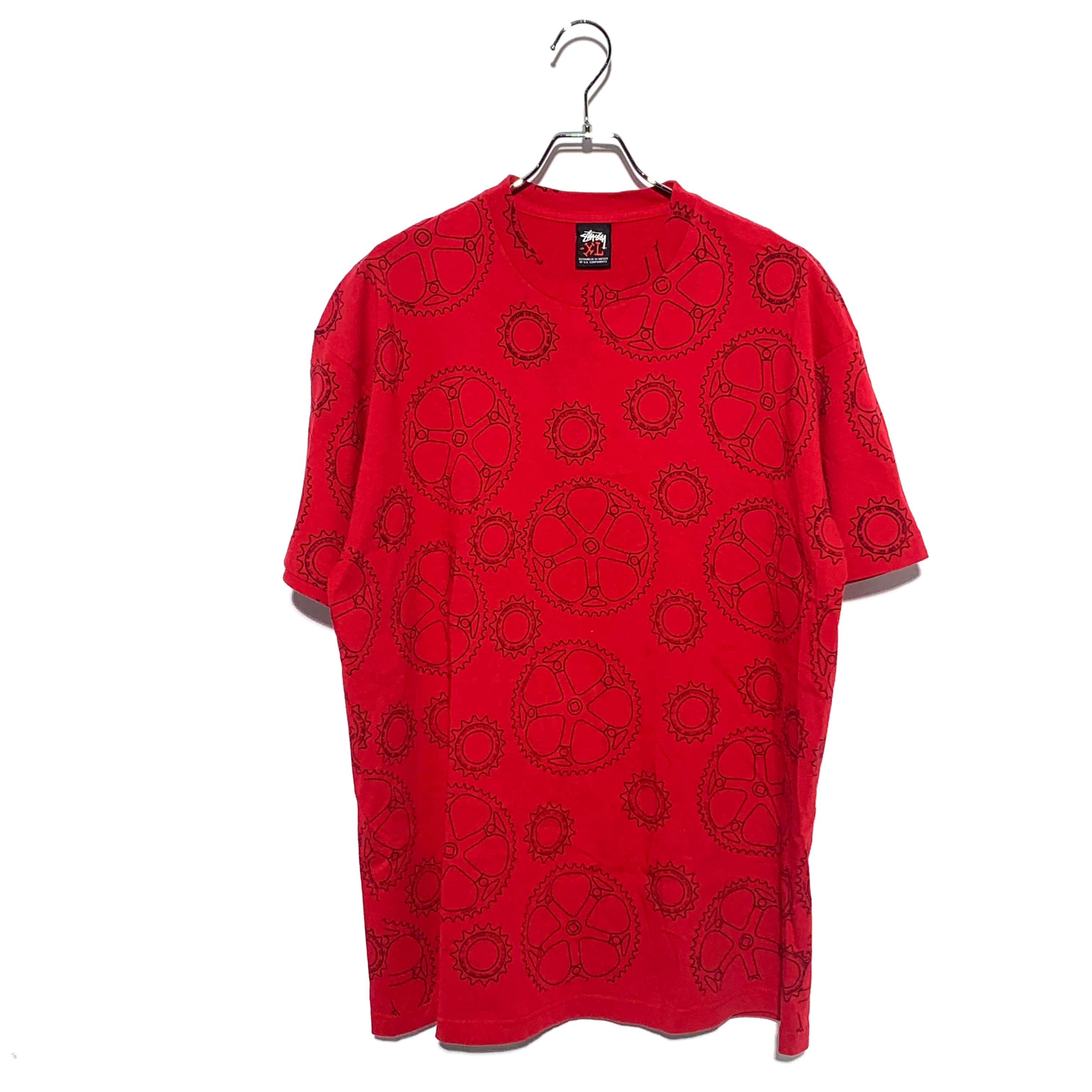 STUSSY GEAR PRINT TEE Red