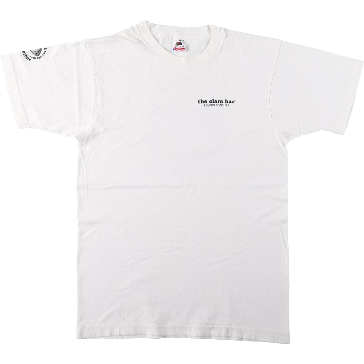古着 90年代 フルーツオブザルーム FRUIT OF THE LOOM The Clam Bar アドバタイジングTシャツ USA製 メンズL相当 ヴィンテージ/eaa669888
