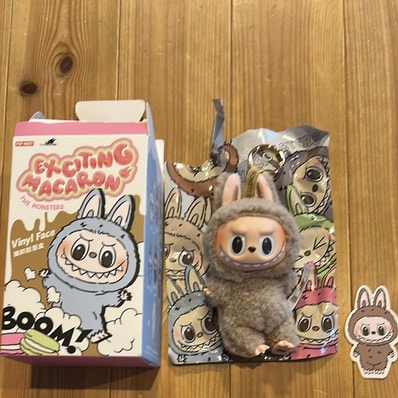 POP MART THE MONSTERS (LABUBU) Exciting Macaron Plush Series TOFFEE