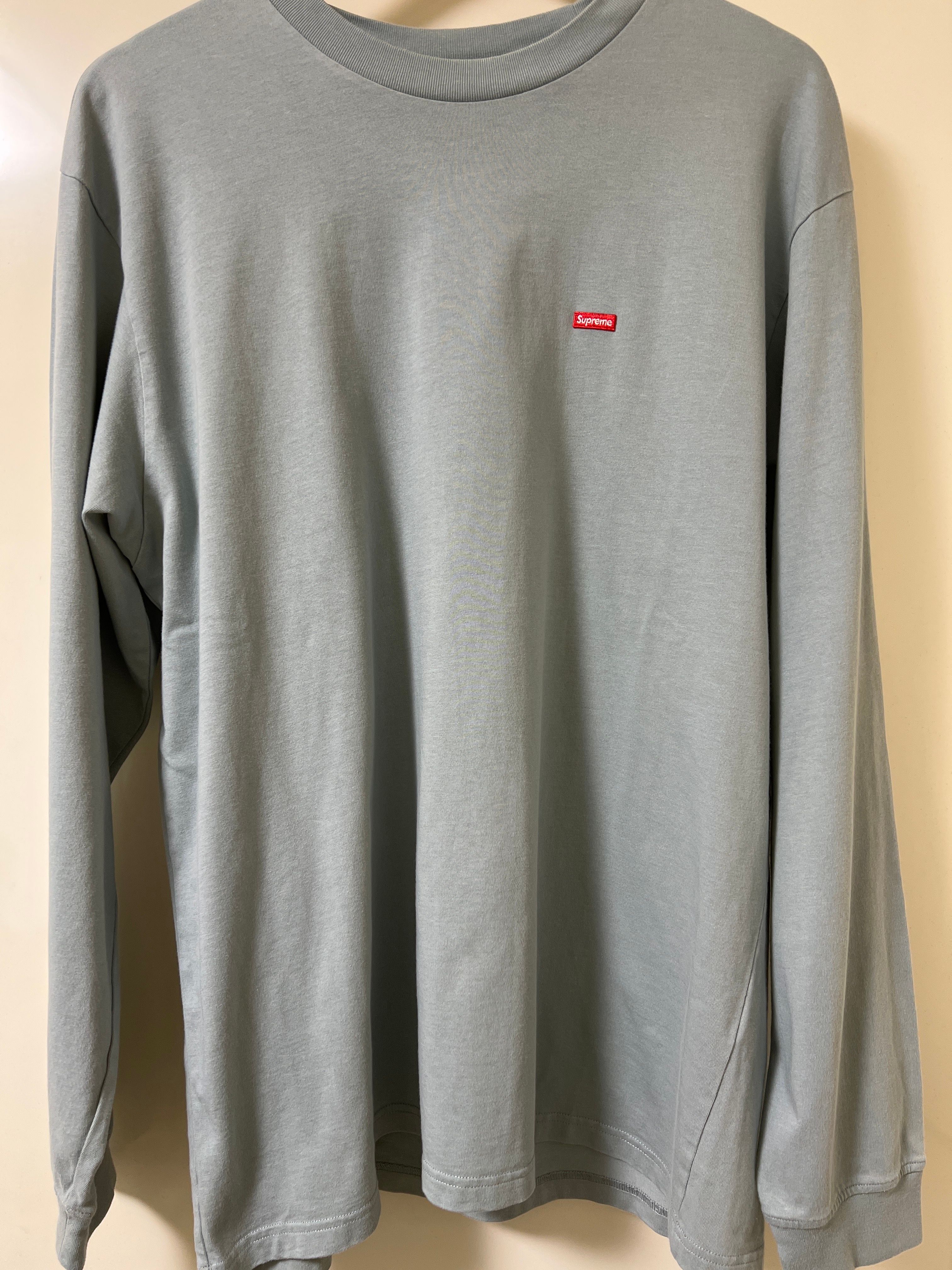 Supreme Small Box L/S Tee "Light Slate"(23SS)
