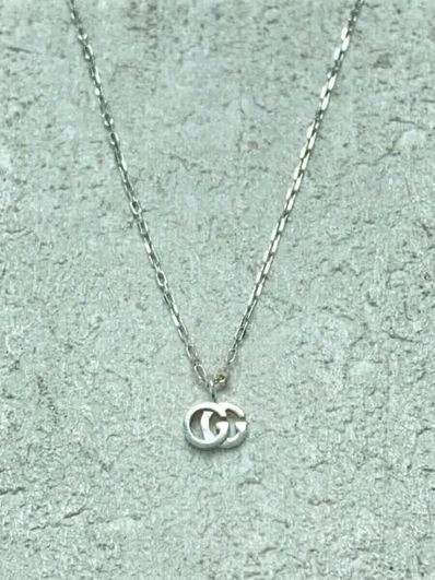 GUCCI GG Running Necklace "White Gold"