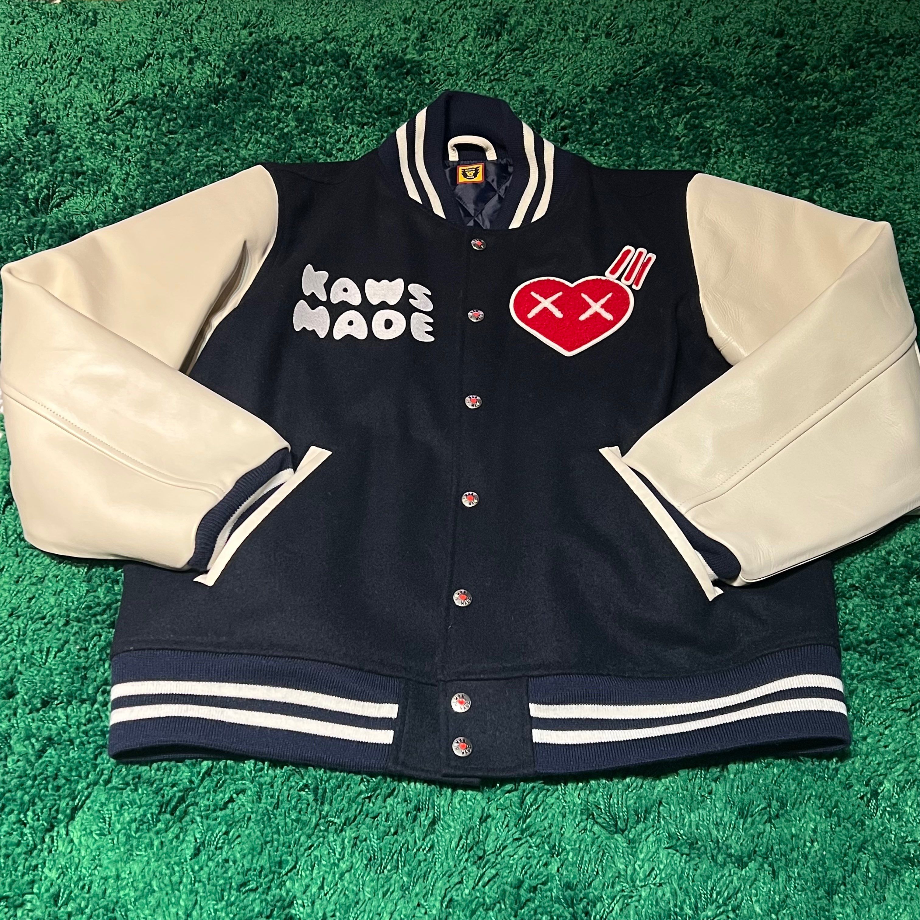 HUMAN MADE x KAWS VARSITY JACKET "Navy"