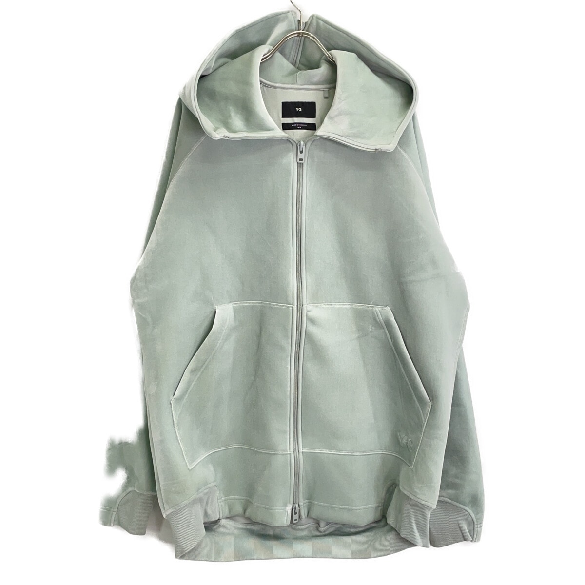 ワイスリー ワンダーシルバー 23AW IQ1827 ベルベット FZ ジップアップフーディ M
