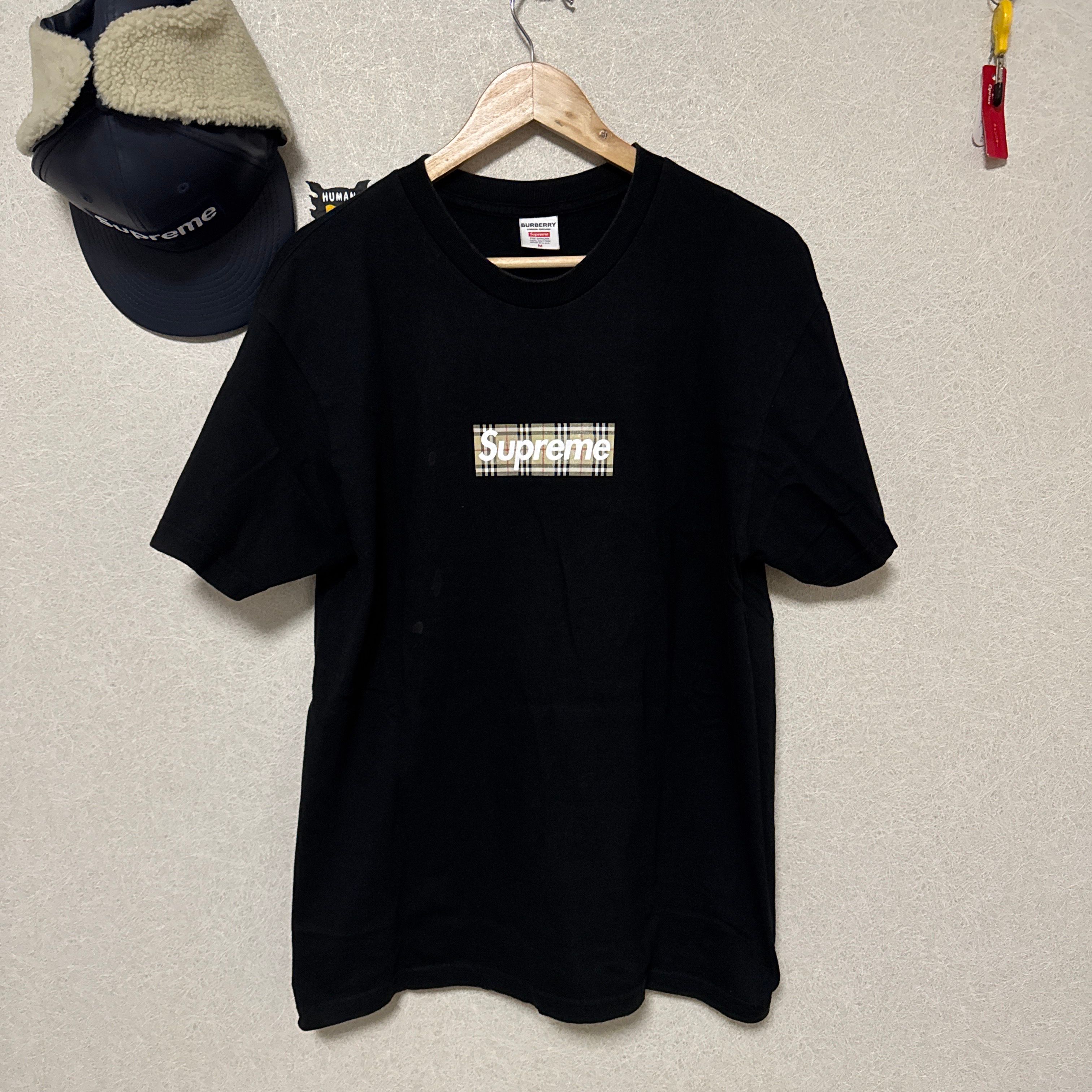 Supreme / Burberry Box Logo Tee "Black"