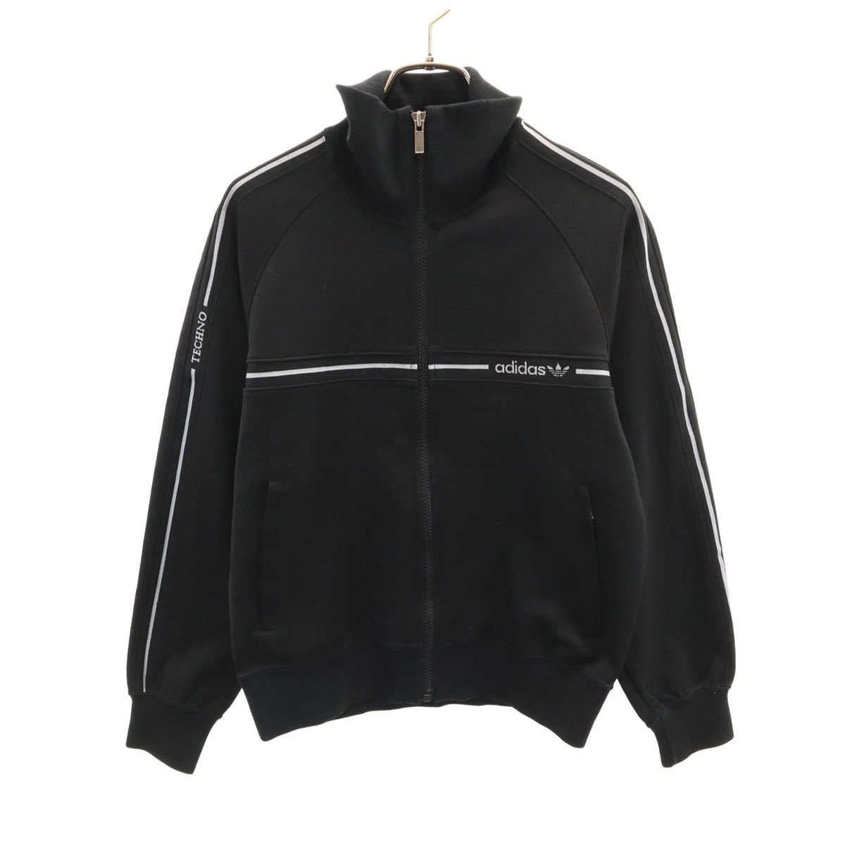adidas アディダス 90s オールド トラックジャケット S ブラック ジャージ デサント製