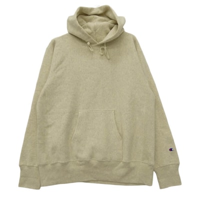 Champion チャンピオン C3-W102 REVERSE WEAVER リバース ウィーブ プルオーバー スウェット パーカー オフホワイト系 XXL【中古】