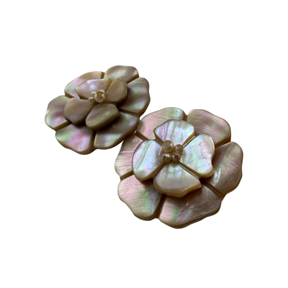 シャネル CHANEL イヤリング カメリア 97P ベージュ