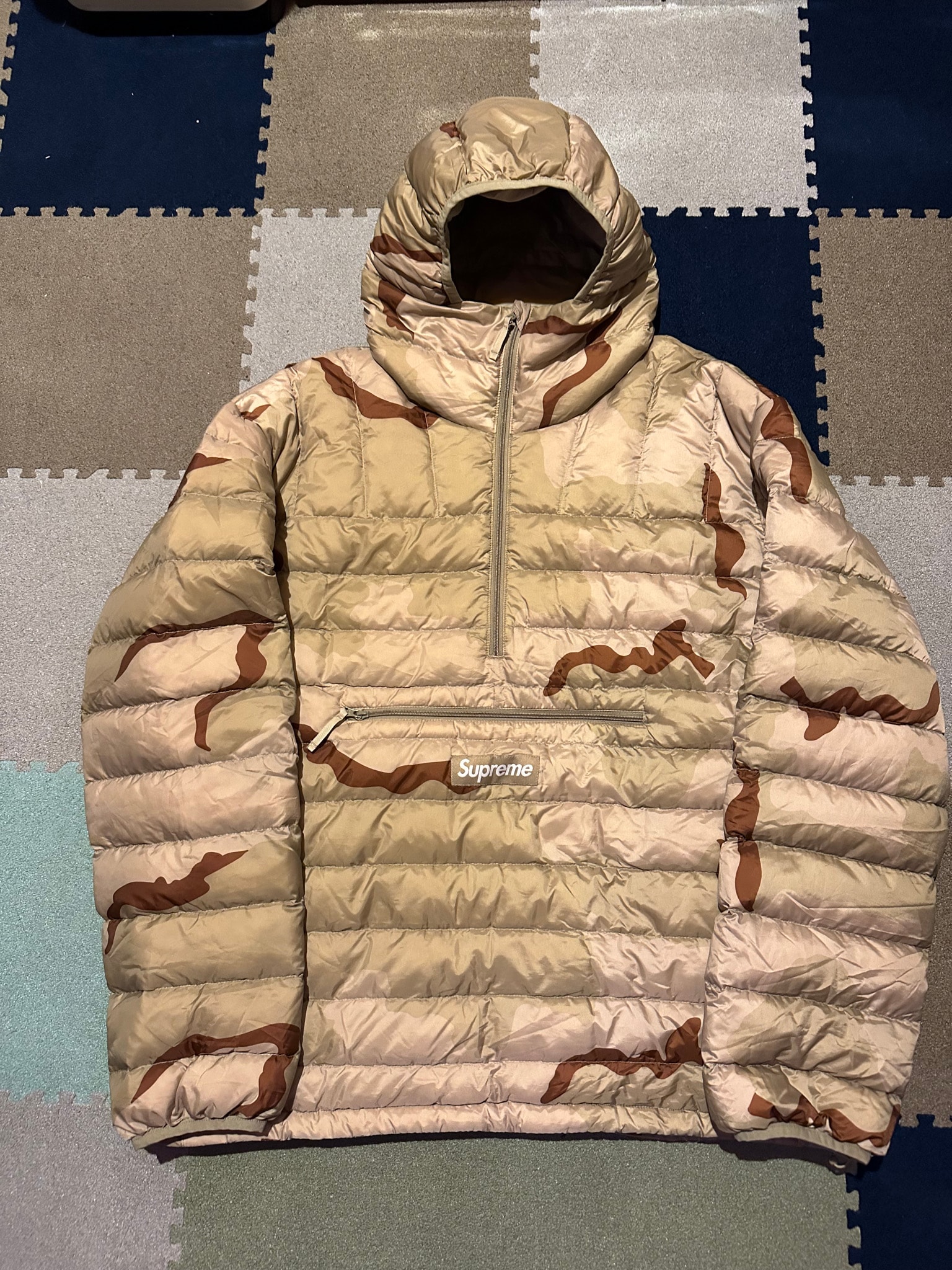 Supreme Micro Down Half Zip Hooded Pullover "Desert Camo" (24FW)