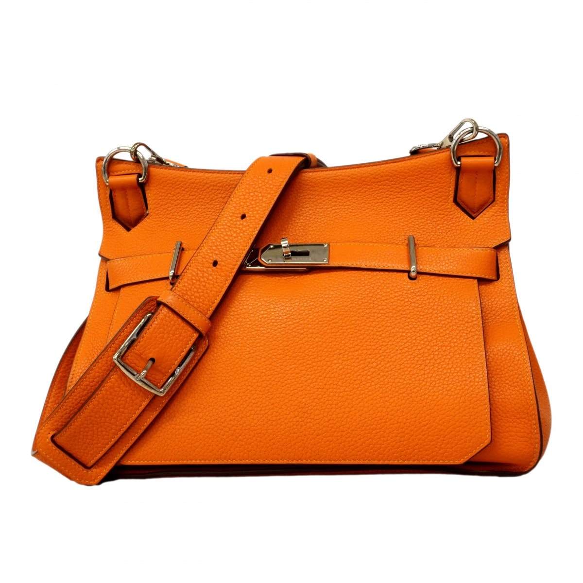 【6da0695】エルメス ショルダーバッグ ジプシエール34ヴェルソ トリヨンクレマンス オレンジ ムタード シルバー金具 □Q刻印【中古】レディース