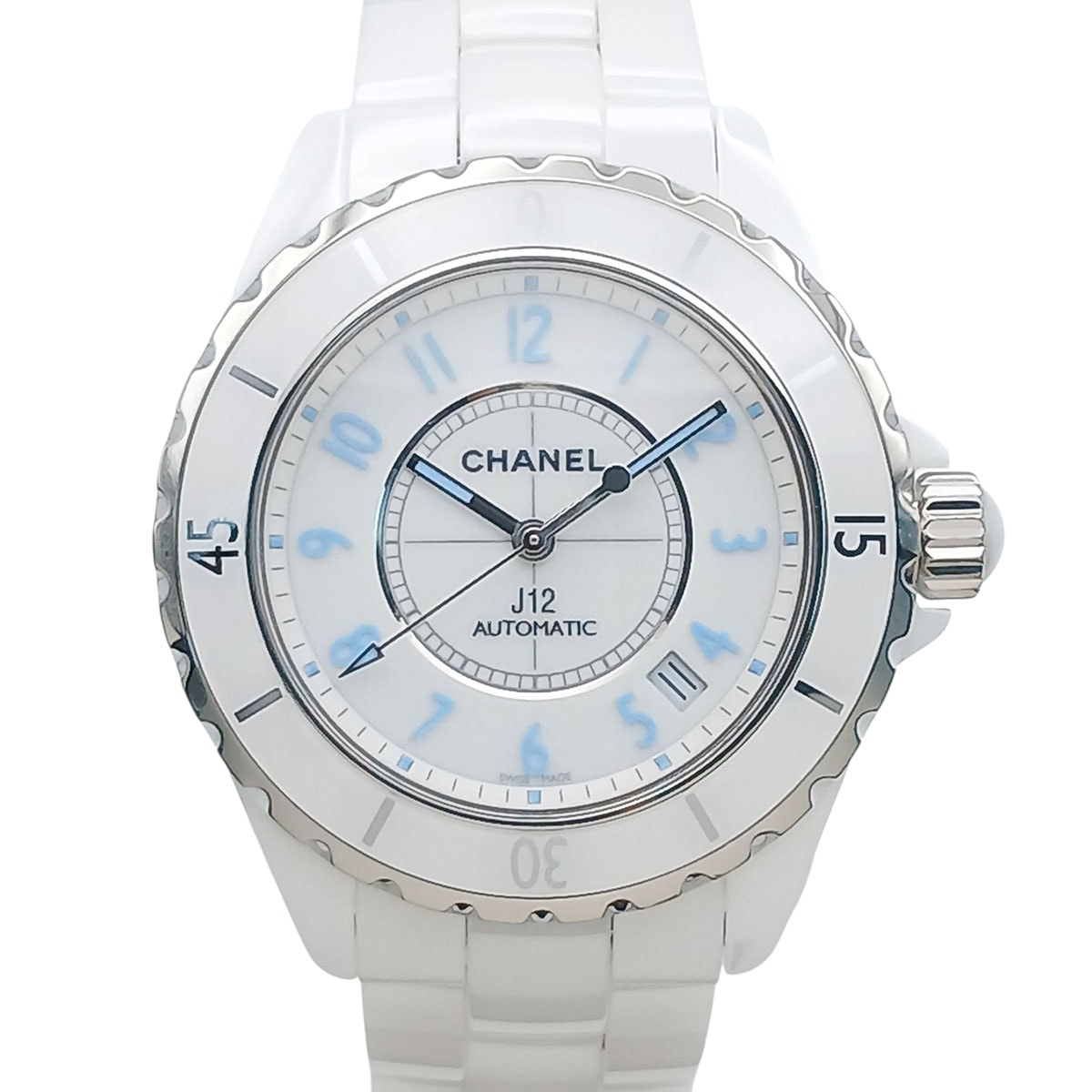 CHANEL シャネル J12 ブルーライト 世界限定2000本 腕時計 H3827 ホワイトセラミック ホワイト  メンズ【中古】