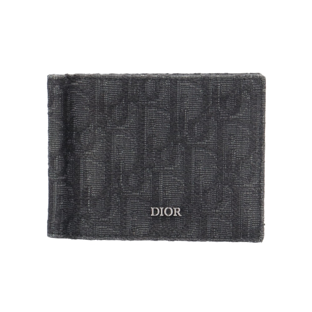 ディオール マネークリップ付きウォレット オブリーク 二つ折り財布 2ESBH069 メンズ Dior  中古