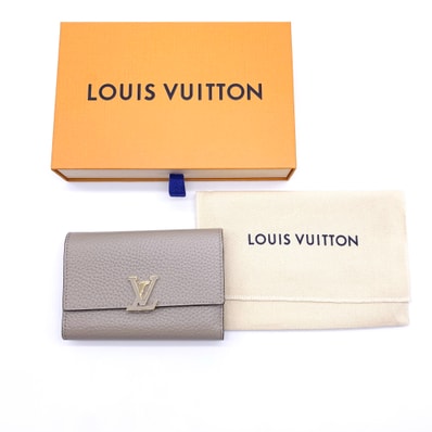 Louis Vuitton Capucines Compact Wallet Taurillon Leather "Galet"