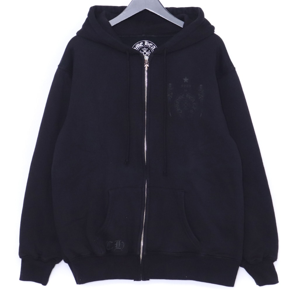 CHROME HEARTS ジョーフォティ スカル ジップアップ パーカー